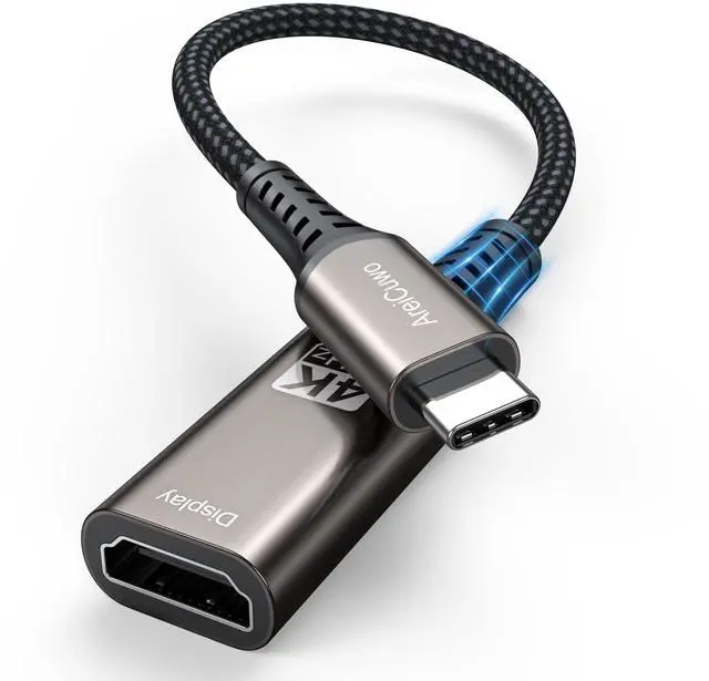 Main image of USB-C to HDMI Adapter 4K@60Hz, Thunderbolt 3/4 to HDMI Adapter, Type C to HDMI Converter, Compatible with MacBook Pro/Air, iPhone 17 16, iPad Pro/Air, Surface Laptop, Dell XPS, Chromebook, etc
