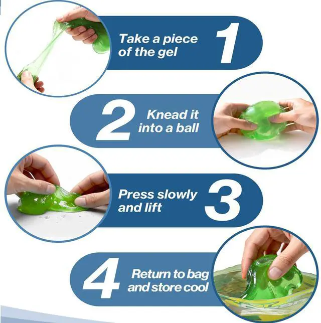 Alt view image 6 of 7 - Car Cleaning Gels-4 Pack, Cleaning Gel for Car, Dust Cleaner Putty Cleaner Slime Cleaning Supplies Auto Detailing Tools, Cleaning Slime for Dust Removal, Cleaning Kit Gift for Men Women, 320g