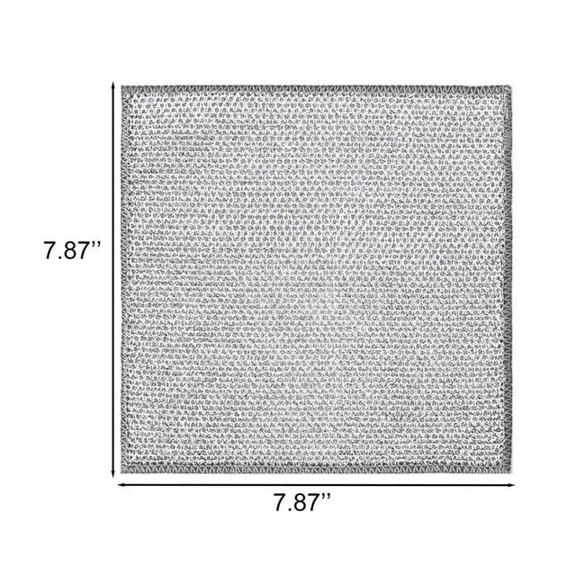 Alt view image 2 of 7 - Stainless Steel Wire Scrubber Sponges, 10 Pack Non-Scratch Heavy Duty Cleaning Cloths, Multi-Purpose Metal Mesh Dish Rags for Kitchen, Dishes, Pots, Pans, Sink, 7.87 x 7.87 Inch (10)