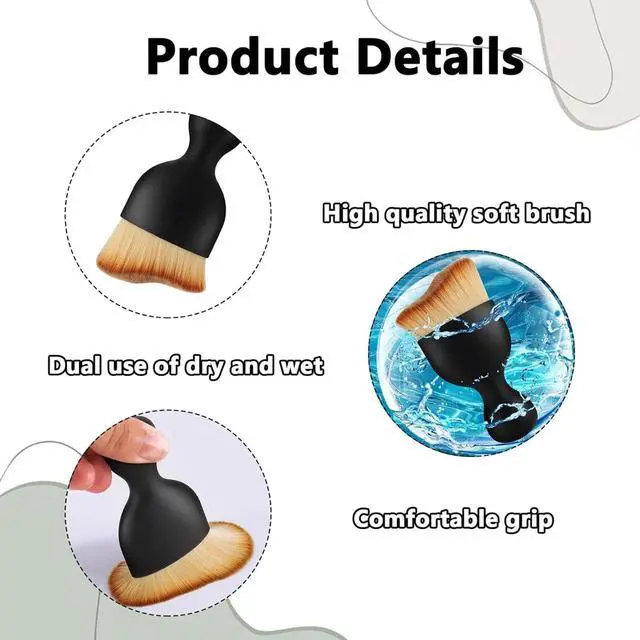 Alt view image 5 of 6 - 4 Pcs Car Interior Cleaning Soft Brushes,Car Interior Detailing Brush,Car Cleaning Brush Dust Collectors, Car Interior Cleaning Soft Brushes,Curved Design Dirt Dust Clean Brushes