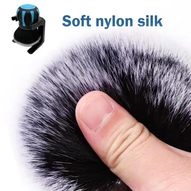 Alt view image 5 of 7 - Car Interior Brush, Soft Bristles with Storage Rack, Car Beauty Tools, Car Detailing Brush Kit, Suitable for Most Cars (Blue)