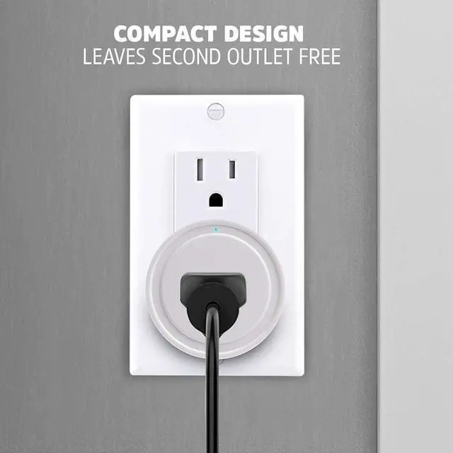 Alt view image 6 of 7 - Energizer Connect Smart WiFi Plug 2 Pack, Mobile Connect App Enabled, Voice Controlled, Alexa, Echo, Siri, Hey Google Enabled, No Hub Required, Mini Outlet 15-Watt, 2.4GHz, ETL & FCC Certified