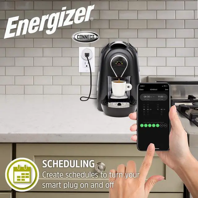 Alt view image 7 of 7 - Energizer Connect Smart WiFi Plug 2 Pack, Mobile Connect App Enabled, Voice Controlled, Alexa, Echo, Siri, Hey Google Enabled, No Hub Required, Mini Outlet 15-Watt, 2.4GHz, ETL & FCC Certified