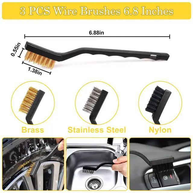 Alt view image 5 of 6 - 27Pcs Car Detailing Kit, Car Detailing Brush Set, Auto Detailing Drill Brush Set, Car Detailing Brushes, Car Wash Kit, Car Accessories, Car Cleaning Tools Kit for Interior, Exterior, Wheels