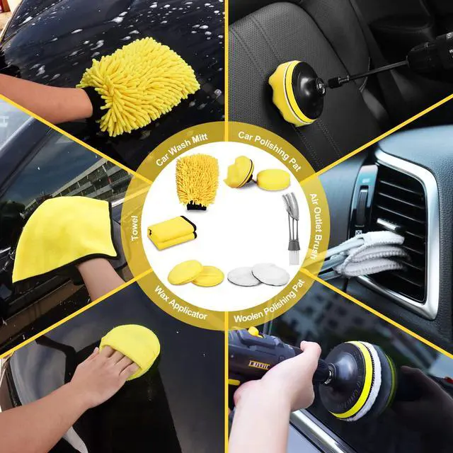 Alt view image 6 of 6 - 27Pcs Car Detailing Kit, Car Detailing Brush Set, Auto Detailing Drill Brush Set, Car Detailing Brushes, Car Wash Kit, Car Accessories, Car Cleaning Tools Kit for Interior, Exterior, Wheels