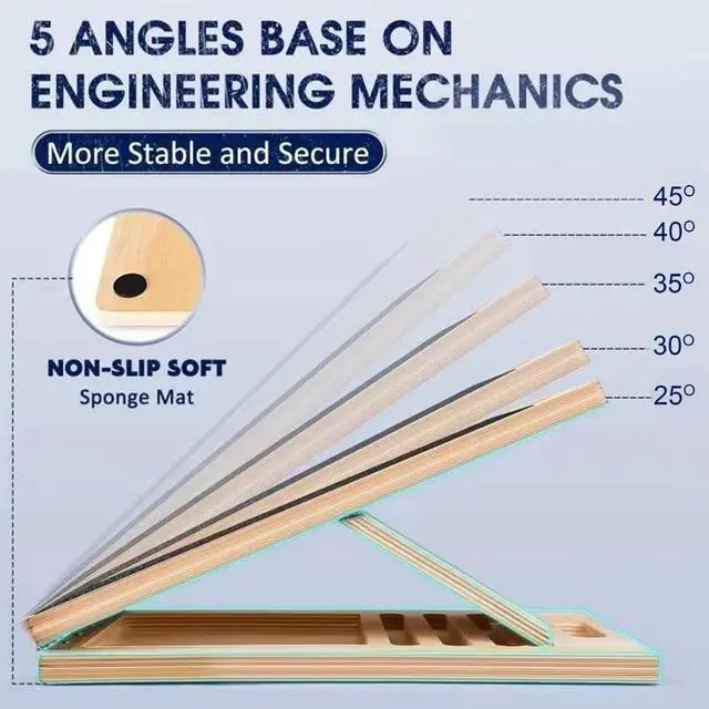 Alt view image 3 of 6 - 3-in-1 Portable Wooden Slant Board for Calf Stretching - Calf Stretcher & Incline Board Convertible to Balance Board + Resistance Band - 5 Angles, Anti-Slip
