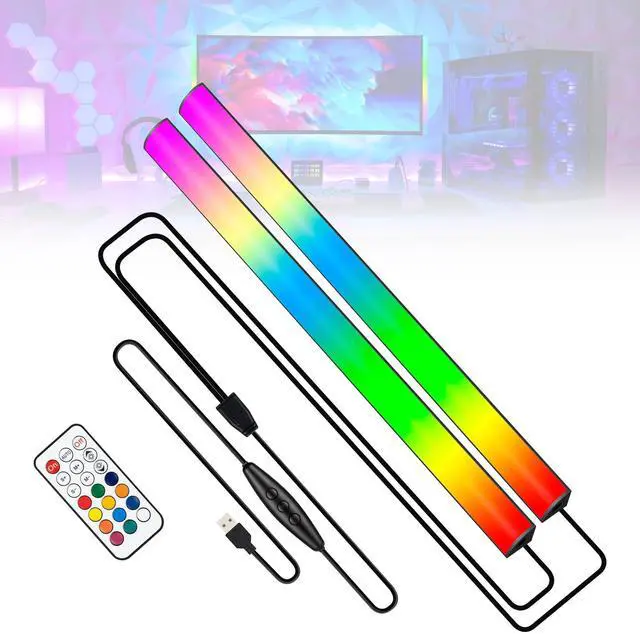 Main image of 2PC RGB Under Monitor Light, Gaming Light with 353 Color Modes, LED Desk Light with Remote Control for Room/Monitor/PC Gaming Setup