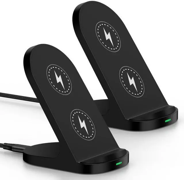 Main image of Wireless Charger Samsung Fast Charging Stand for Samsung Galaxy S26 Ultra/S25Ultra/S24FE//Z Fold7 Flip7/S23/S22,iPhone 17 Pro Max/16Plus/15,Pixel 10/9,Wireless Android Phone Charger Station Desk 2Pack