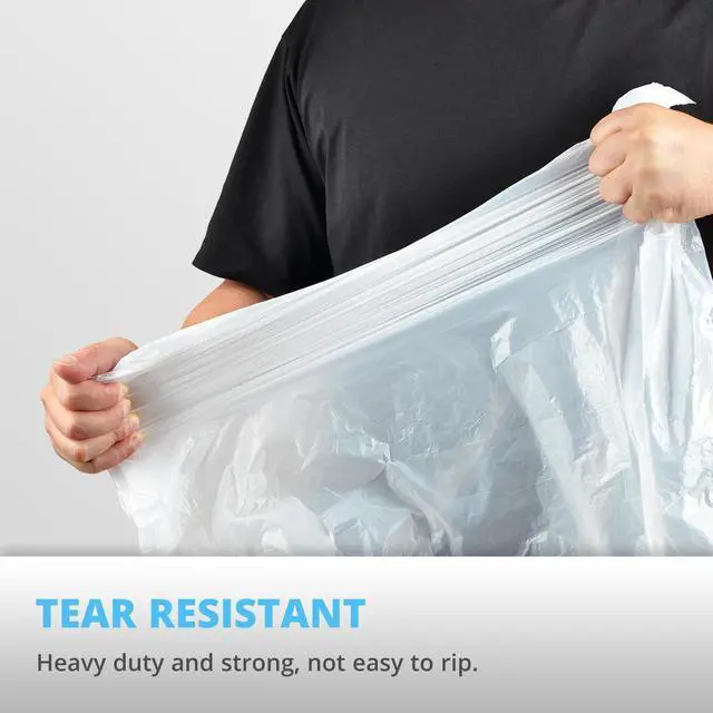 Alt view image 5 of 7 - Ultra Thick 15 Gallon Drawstring Trash Bags, 108 Count, White