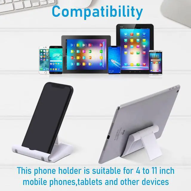 Alt view image 3 of 7 - 36 Pcs Cell Phone Stands Foldable Tablet Mobile Stand Adjustable Multi Angle Tablet Holder Compatible with Phone 15 14 13 12 11 Pro Xs Xs Max XR 8 (Black and White)