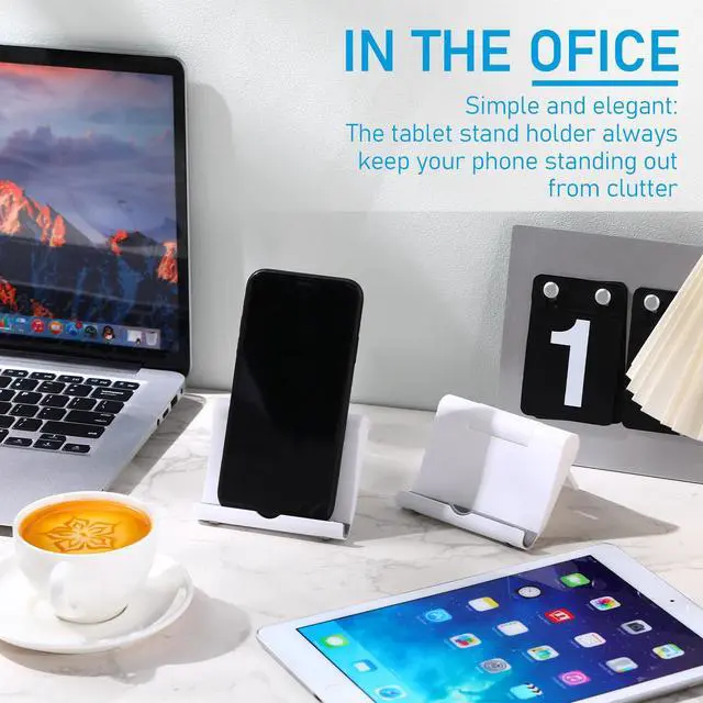 Alt view image 5 of 7 - 36 Pcs Cell Phone Stands Foldable Tablet Mobile Stand Adjustable Multi Angle Tablet Holder Compatible with Phone 15 14 13 12 11 Pro Xs Xs Max XR 8 (Black and White)