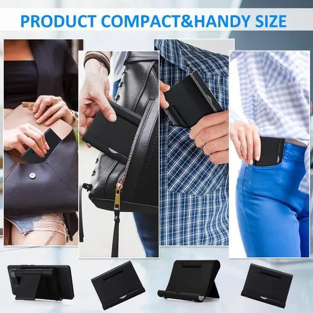 Alt view image 7 of 7 - 36 Pcs Cell Phone Stands Foldable Tablet Mobile Stand Adjustable Multi Angle Tablet Holder Compatible with Phone 15 14 13 12 11 Pro Xs Xs Max XR 8 (Black and White)