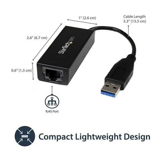Alt view image 2 of 6 - Add Gigabit Ethernet Network Connectivity to A Laptop Or Desktop Through A USB 3