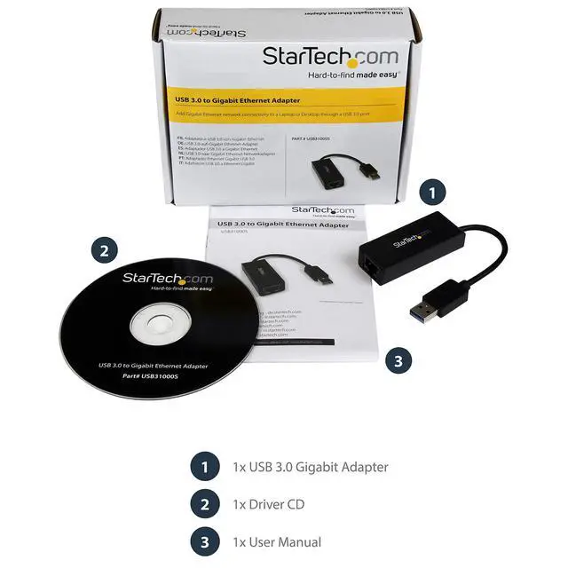 Alt view image 6 of 6 - Add Gigabit Ethernet Network Connectivity to A Laptop Or Desktop Through A USB 3