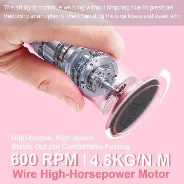 Alt view image 4 of 7 - FSA&HSA Electric Foot Callus Remover - Callus Remover for Feet,Professional Pedicure Tool for Dead Skin,Electric Foot File with 60 Pcs Sandpaper Discs - Pink