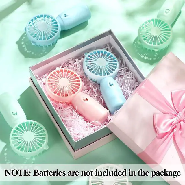 Alt view image 5 of 7 - 8 Pcs Mini Portable Fans Bulk Handheld Battery Operated Fan with Lanyard for Makeup Eyelash, Cooling Lightweight Pocket Personal Fans for Indoor Outdoor Travel Use (Pink Blue White Green)