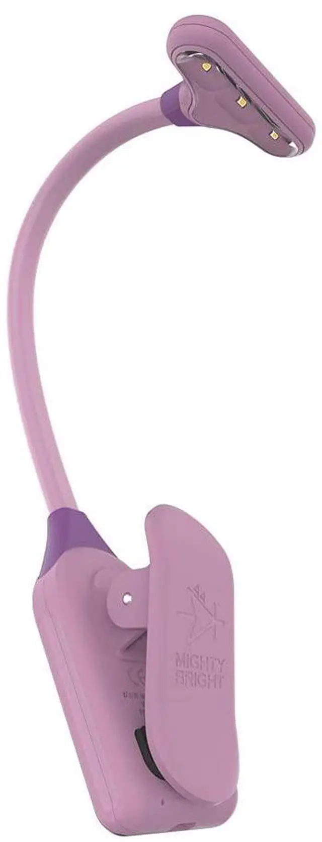 Main image of The Original NuFlex Book Light, Battery-Powered, Warm Eye Care LEDs, Flexible, Durable, Dimmable, Clip-On Reading Light, Read in Bed, Use Batteries or Micro USB (Lavender)