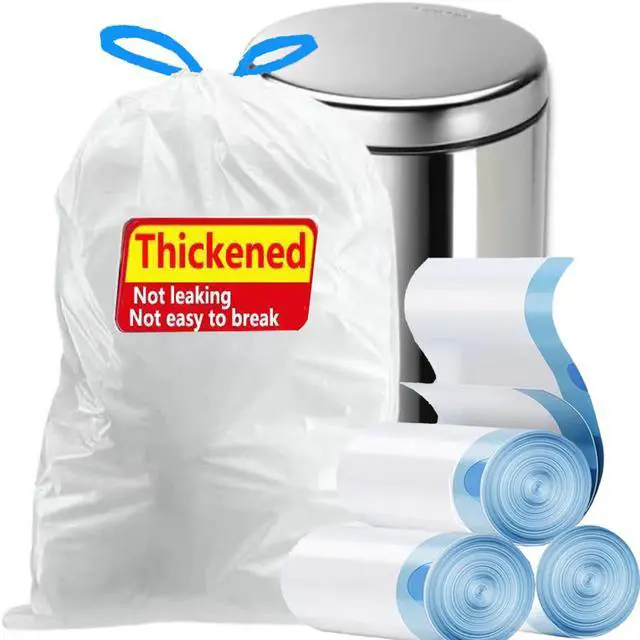 Alt view image 2 of 7 - 15 Gallon white drawstring trash bags