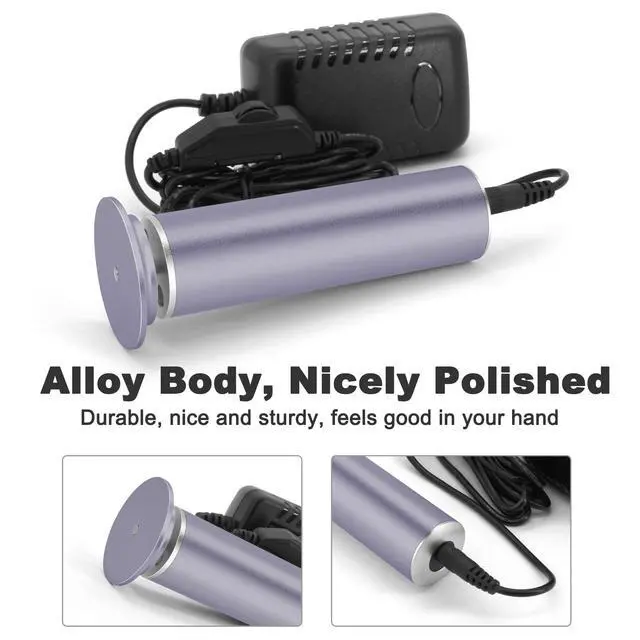 Alt view image 3 of 7 - Electric Callus Remover for Feet With Adjustable Speed and 60PCS Sanding Discs - Powerful Foot File, Pedicure Tools, Feet Scrubber, Dead Skin Grinder, Gray