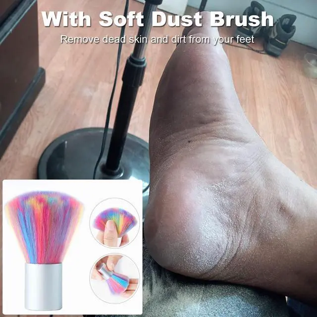 Alt view image 6 of 7 - Electric Callus Remover for Feet With Adjustable Speed and 60PCS Sanding Discs - Powerful Foot File, Pedicure Tools, Feet Scrubber, Dead Skin Grinder, Gray