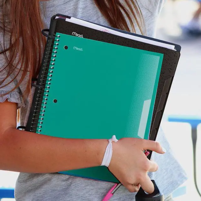 Alt view image 6 of 7 - Spiral Notebook, 5 Pack, 5 Subject, Wide Ruled Paper, Plastic Cover, 8" x 10-1/2", 160 Sheets per Notebook, Black, Red, Blue, Green and Yellow (930101A-ECM)