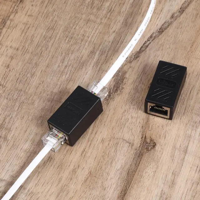 Alt view image 2 of 7 - 2 Pcs Phone Jack to Ethernet Cable Adapter, RJ45 to RJ11 Adapter, RJ45 8P8C Female to RJ11 6P4C Male Phone Lines for Landline Telephone Service