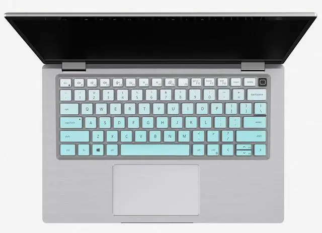 Alt view image 7 of 7 - Keyboard Cover for Dell Latitude 7420 7430 7440 7450 14, Latitude 3450 3440 5450 5440 5430 5431 5420 9420 9430, Latitude 9510 9520 7520 15.6 & 7650 7640 16" Laptop Skin-Ombre Mint