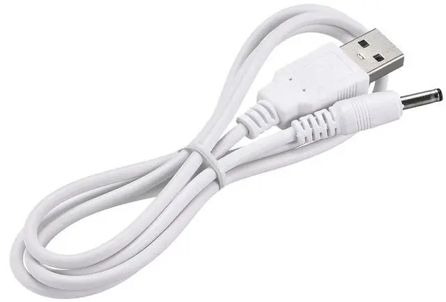Main image of USB Type-A Male to 3.5 x 1.35mm DC 5V 1A Plug Barrel Connector Charge Cable for USB Fans Desk Lamps Mini Charging Speakers Electronic Devices, White