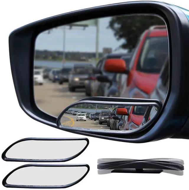 Main image of Blind Spot Mirror, HD Glass ABS Housing Convex Wide Angle Rearview Blind Spot Car Mirror for Car SUV and Truck (Framed, Medium, Pack of 2)