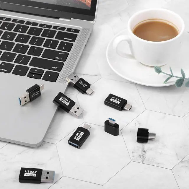 Alt view image 6 of 6 - 8 Packs USB 3.0/3.1 Male to USB-C Male Adapter