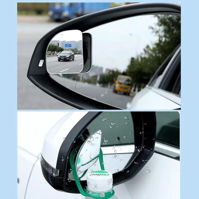Alt view image 7 of 7 - Glass Wide Angle Blind Spot Mirror, Frameless 360 Adjustable Convex Rear View Mirror for Cars, Trucks and SUVs - 2" Fan Shaped, 2pcs