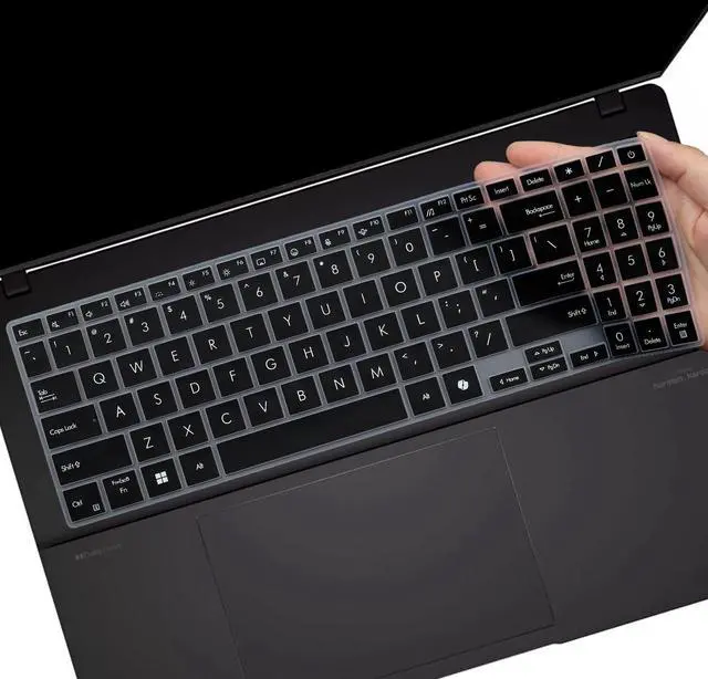 Main image of Keyboard Cover for ASUS Vivobook S16 S3607 M3607/Vivobook 16 M1607 X1607 M5606 S5606 TP3607/VivoBook V16 V3607 2026 2025 2024 16", Vivobook 15 M5506 S5506 Q5507 S5507 S5507QA 15.6 inch Laptop -Black