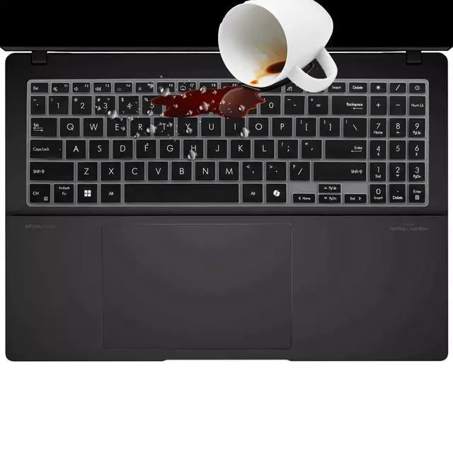 Alt view image 7 of 7 - Keyboard Cover for ASUS Vivobook S16 S3607 M3607/Vivobook 16 M1607 X1607 M5606 S5606 TP3607/VivoBook V16 V3607 2026 2025 2024 16", Vivobook 15 M5506 S5506 Q5507 S5507 S5507QA 15.6 inch Laptop -Black