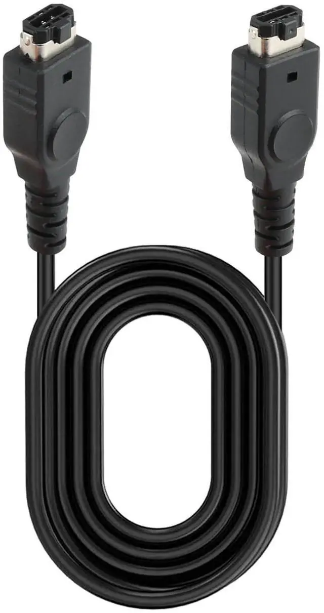 Main image of GBA Link Cable, 2 Player Game Link Cable Compatible for Nintendo Gameboy Advance SP, Gameboy Advance, Game Boy Advance Link Cables, 3.96Ft Black