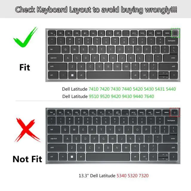 Alt view image 2 of 7 - Keyboard Cover Skin for 14" Dell Latitude 7440 7430 7420 7410 5440 5431 5430 5420, Dell Latitude 9420 9430 14" / Latitude 9520 9510 15" / Latitude 7640 16" Keyboard Protector - Gradual Pink