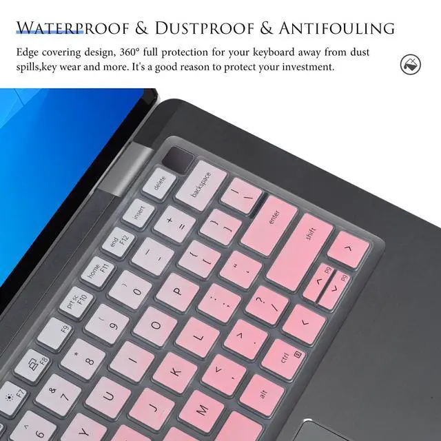 Alt view image 7 of 7 - Keyboard Cover Skin for 14" Dell Latitude 7440 7430 7420 7410 5440 5431 5430 5420, Dell Latitude 9420 9430 14" / Latitude 9520 9510 15" / Latitude 7640 16" Keyboard Protector - Gradual Pink