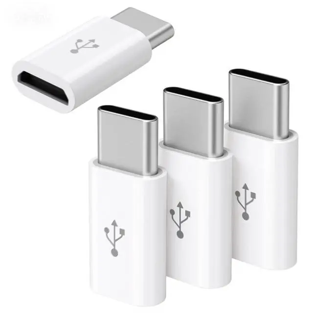 Main image of 8 Pack Micro USB to USB C Adapter, MicroUSB Female to Type C Male Adapter MicroUSB Convert Connector Support Charge Data Sync for Mobile Phone and Tablet and Micro Devices (White)
