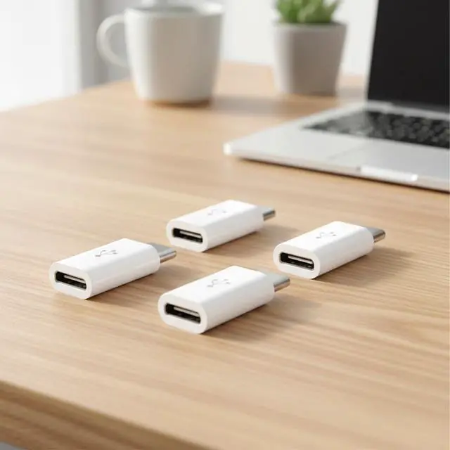 Alt view image 3 of 7 - 8 Pack Micro USB to USB C Adapter, MicroUSB Female to Type C Male Adapter MicroUSB Convert Connector Support Charge Data Sync for Mobile Phone and Tablet and Micro Devices (White)