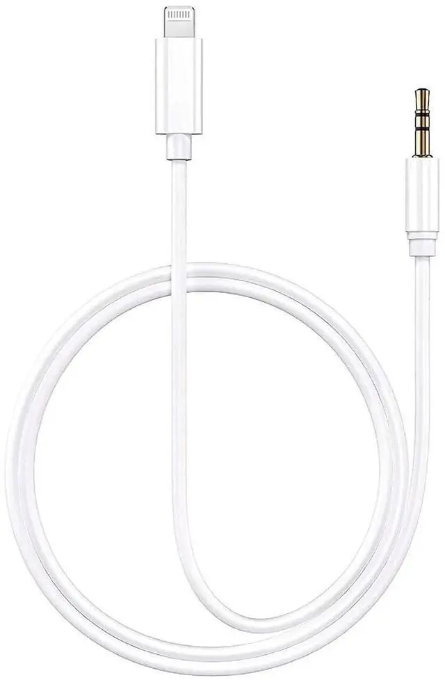Main image of AUX Cord for iPhone, Audio Cable, 3.3ft, White