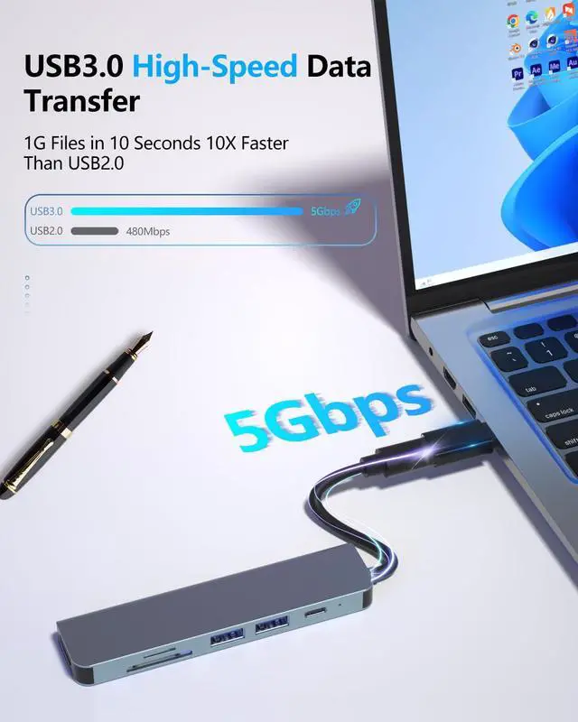 Alt view image 3 of 7 - USB to USBC Adapter 12 Pack OTG, 6*UsbMale to UsbCFemale & 6*Type C Male to A Female USB 3.0 High-Speed Data Transfer & Fast Charging for iPhone/Samsung/iPad/Laptop/MacBook etc