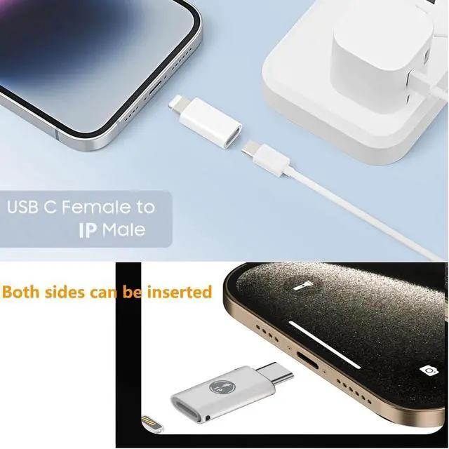 Alt view image 3 of 7 - AWINLI USB C Adapter 6Pcs,USB C to USB 3.0 OTG Adapter,USB 3.0 to Type C Converter Connector,for iPhone Female to Type C Male,Compatible with iPhone 15 14 13 12Pro Max Plus,Samsung Galaxy,Laptop.