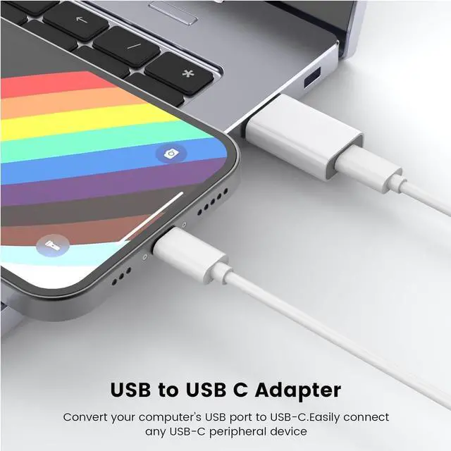 Alt view image 7 of 7 - AWINLI USB C Adapter 6Pcs,USB C to USB 3.0 OTG Adapter,USB 3.0 to Type C Converter Connector,for iPhone Female to Type C Male,Compatible with iPhone 15 14 13 12Pro Max Plus,Samsung Galaxy,Laptop.