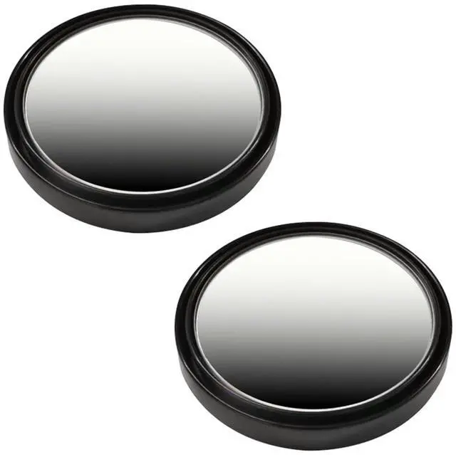 Main image of 2PCS Blind Spot Mirrors, 2" Round HD Glass Convex Car Rear View Mirror, 360° Adjustable Wide Angle Side Mirror with Self Adhesive Back, Universal for Cars, SUVs, Trucks (Black)
