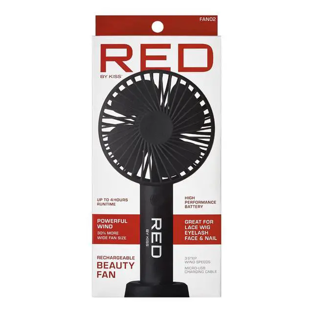 Alt view image 2 of 7 - Handheld Fan, Mini Portable Personal Desk Fan with USB Rechargeable, 3 Speed Long Lasting Powerful Small Fan for Makeup Travel Home Office Lace Wig Eyelash Face Nail (Black)