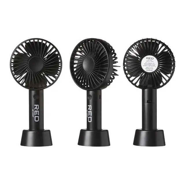 Alt view image 6 of 7 - Handheld Fan, Mini Portable Personal Desk Fan with USB Rechargeable, 3 Speed Long Lasting Powerful Small Fan for Makeup Travel Home Office Lace Wig Eyelash Face Nail (Black)