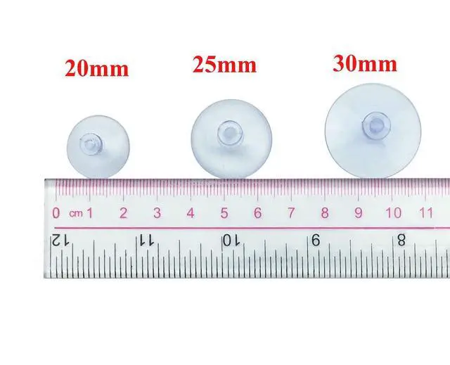 Alt view image 3 of 6 - 100Pcs Small Suction Cups for Glass, Without Hook Hole, Clear 30mm