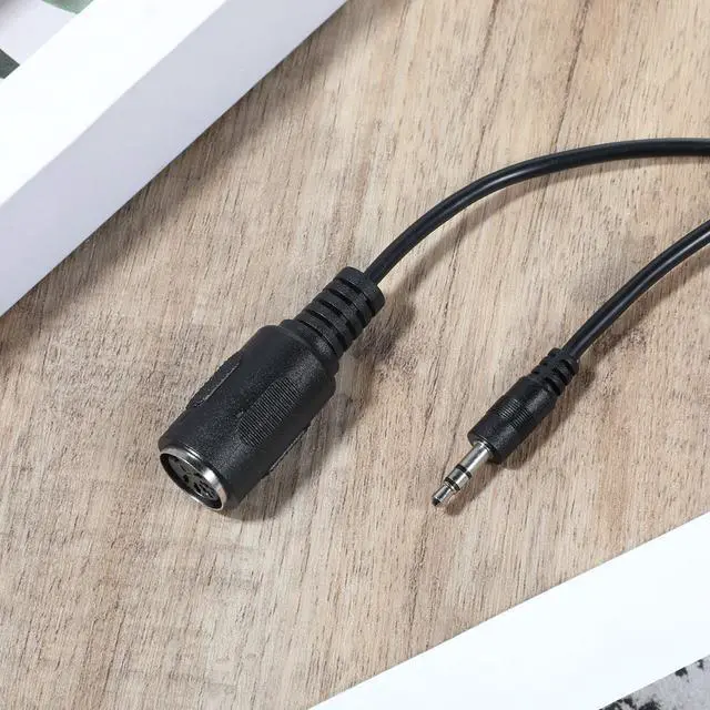 Alt view image 6 of 7 - 2 Pack of Type-A MIDI to 3.5mm Adapter, 9.5" MIDI Female to TRS 3.5mm Male Breakout Cable Audio Converter BMIDI-5-35 Type A TRS Male 5-pin DIN Cable Ultra-Small Plugs for Keyboards Synths DAWs