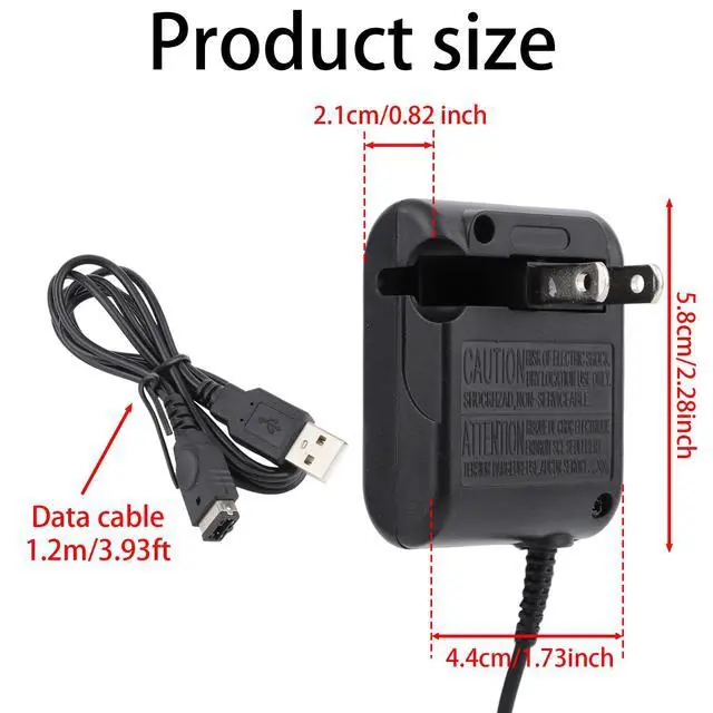 Alt view image 2 of 7 - Charger for Gameboy Advance Sp, Portable Wall Charger Cord Data Cable Kit Compatible with DS/GBA SP Systems Ac Adapter for Home Travel Office Game Lover Gift