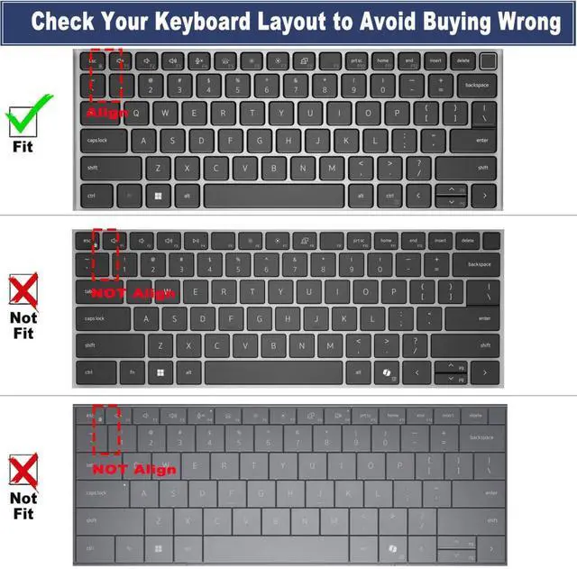 Alt view image 2 of 7 - Keyboard Cover Skin for Dell Latitude 14" 7450 7440 7430 7420 7410, Dell Latitude 3450 3440 5450 5440 5431 5430 5420 9420 9430, Latitude 15.6" 16" 7520 9510 9520 7650 7640, US -Stylish Colorful