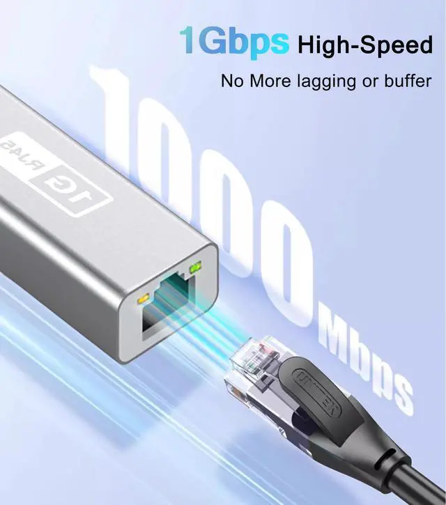 Alt view image 2 of 7 - USB to Ethernet Adapter for Nintendo Switch, Laptop, PC, USB to RJ45 Gigabit LAN Network Converter, Switch Ethernet Adapter Wired Internet LAN Supports 10/100/1000Mbps (No Driver Required)